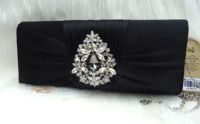 Black Gold Off white Simply Party Evening Clutch Purse