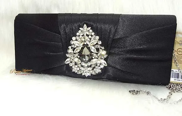 Black Gold Off white Simply Party Evening Clutch Purse