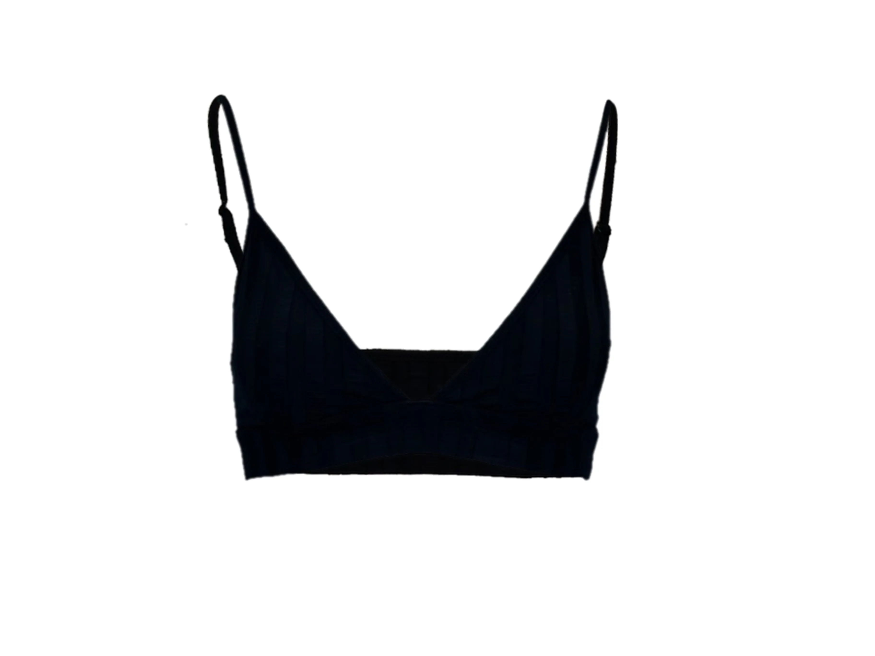 Black Jonathan Simkhai Rib Knit Bralette Size US S