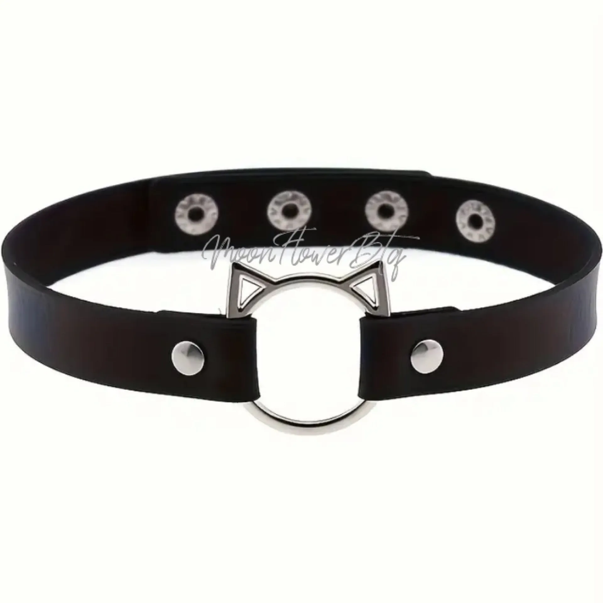 Black Kitty Cat Choker Necklace