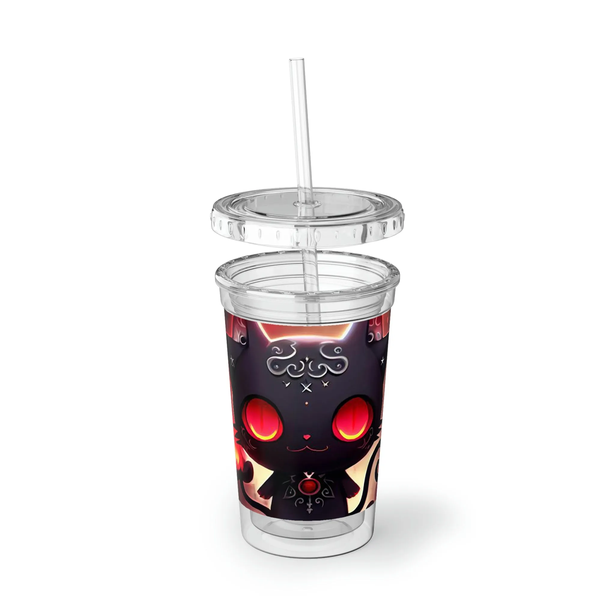 Black Kitty Suave Acrylic Cup