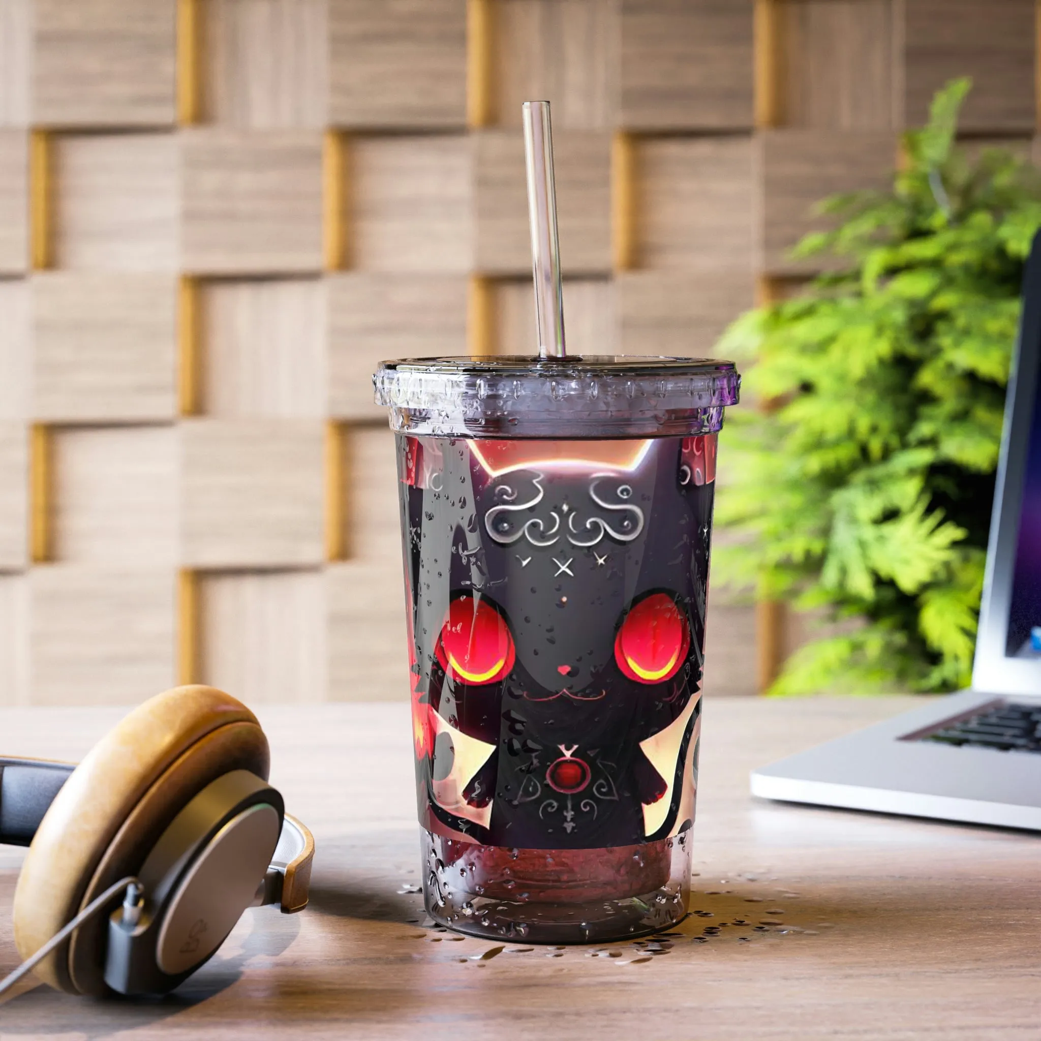 Black Kitty Suave Acrylic Cup