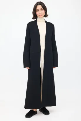 Black Knit & Woven Ariane Coat