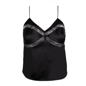 Black Lace Paneled Camisole