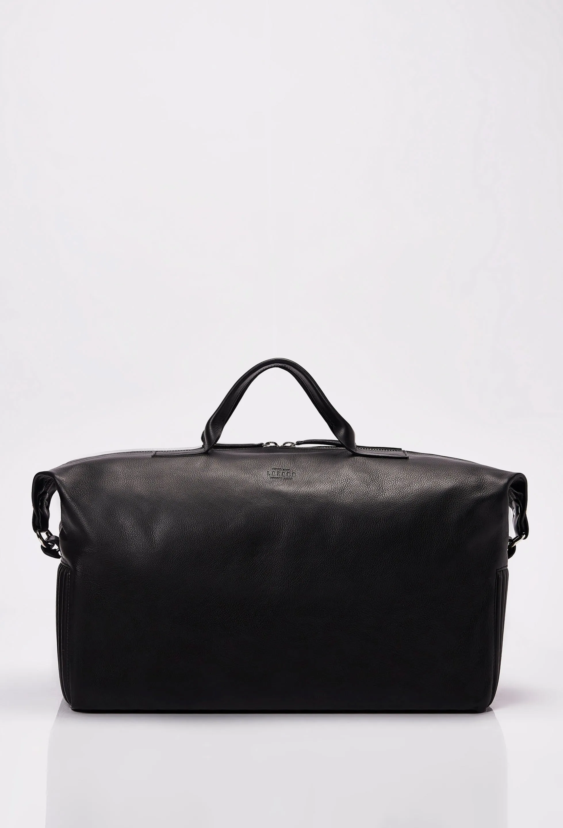 Black Leather Duffel Bag