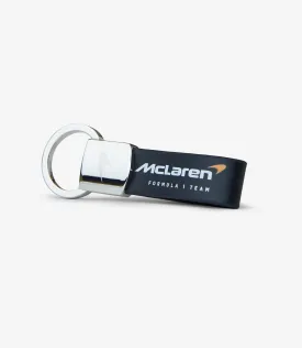 Black McLaren Leather Strap Keyring