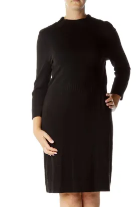 Black Midi Knit Dress