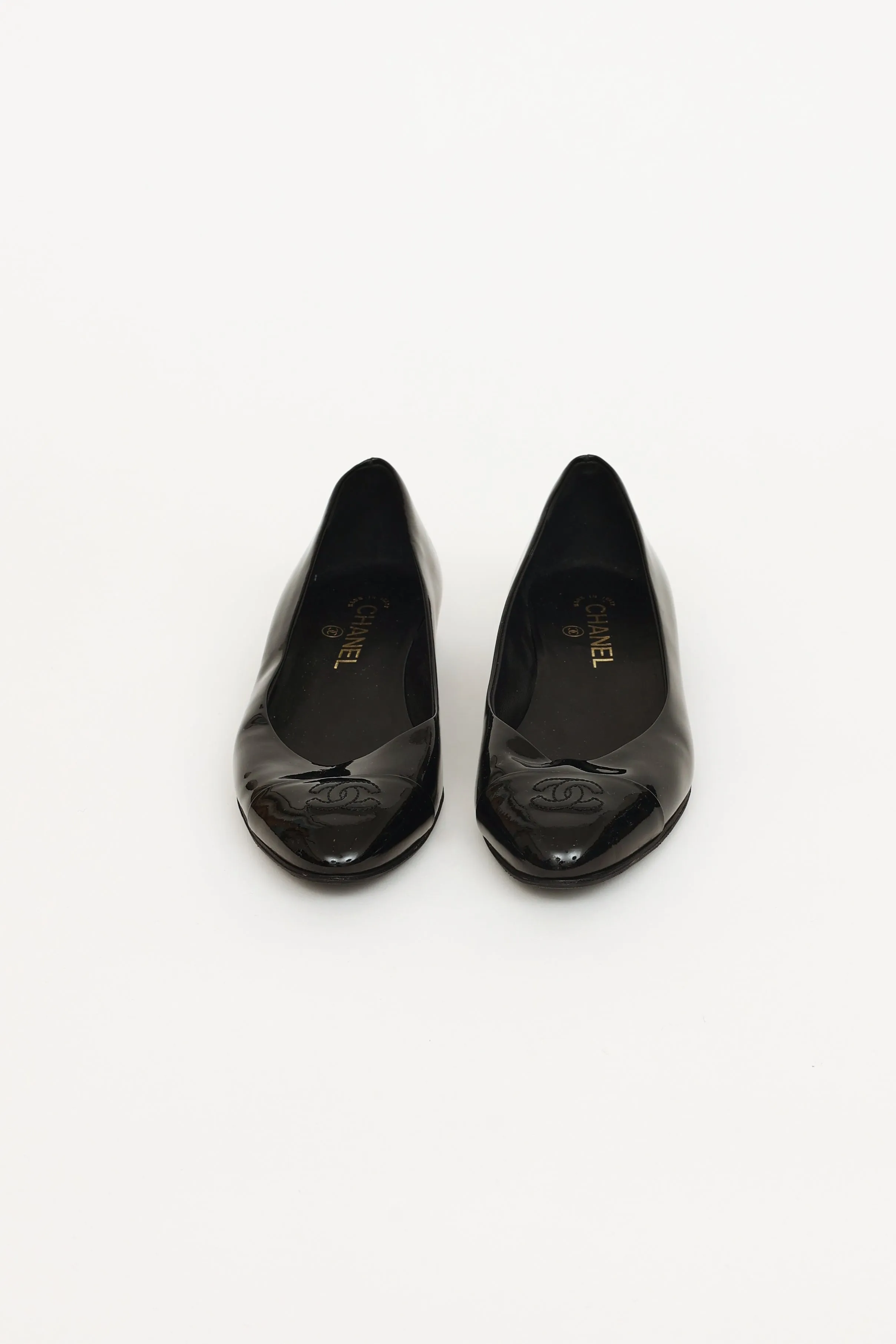 Black Patent Leather CC Flat