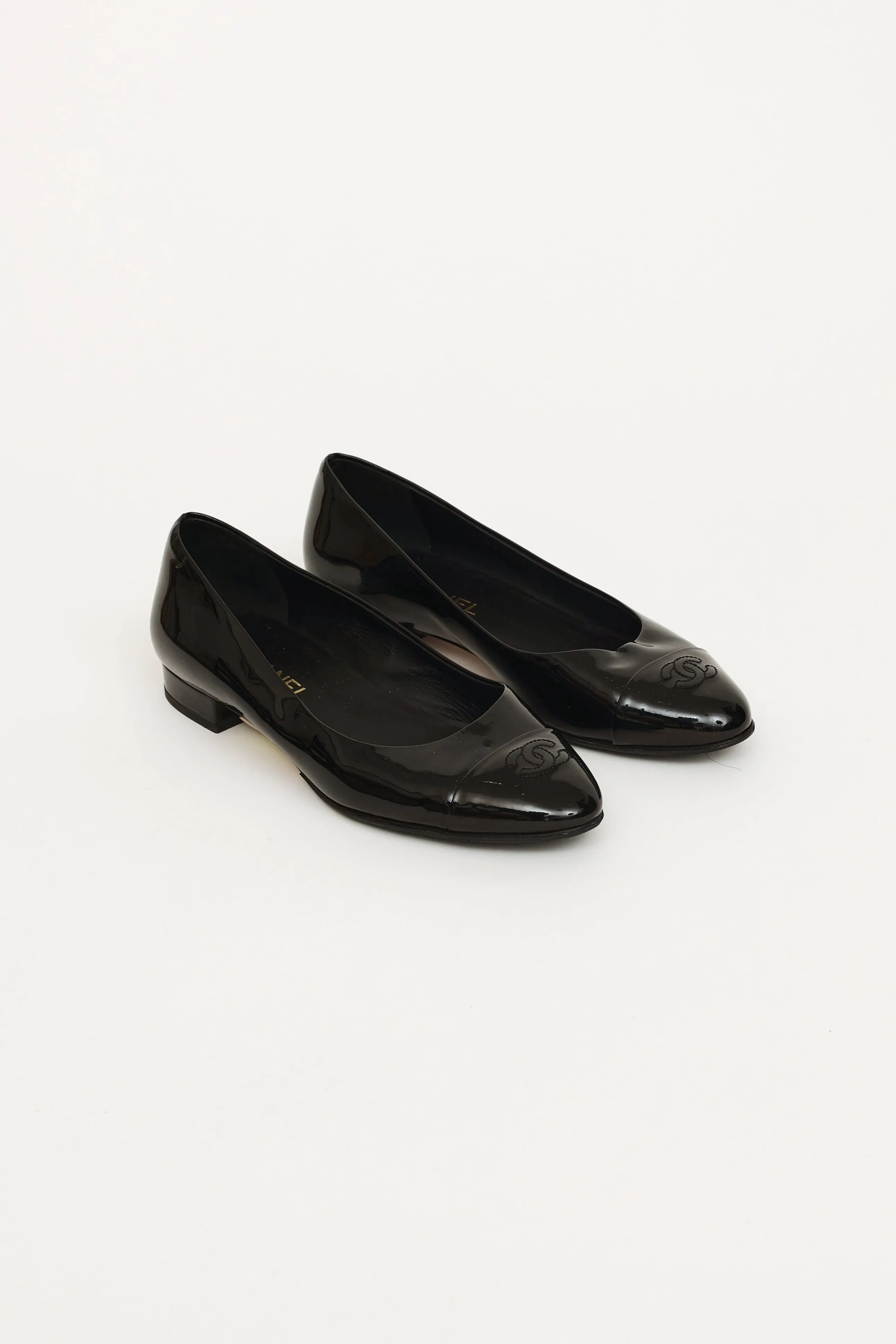 Black Patent Leather CC Flat