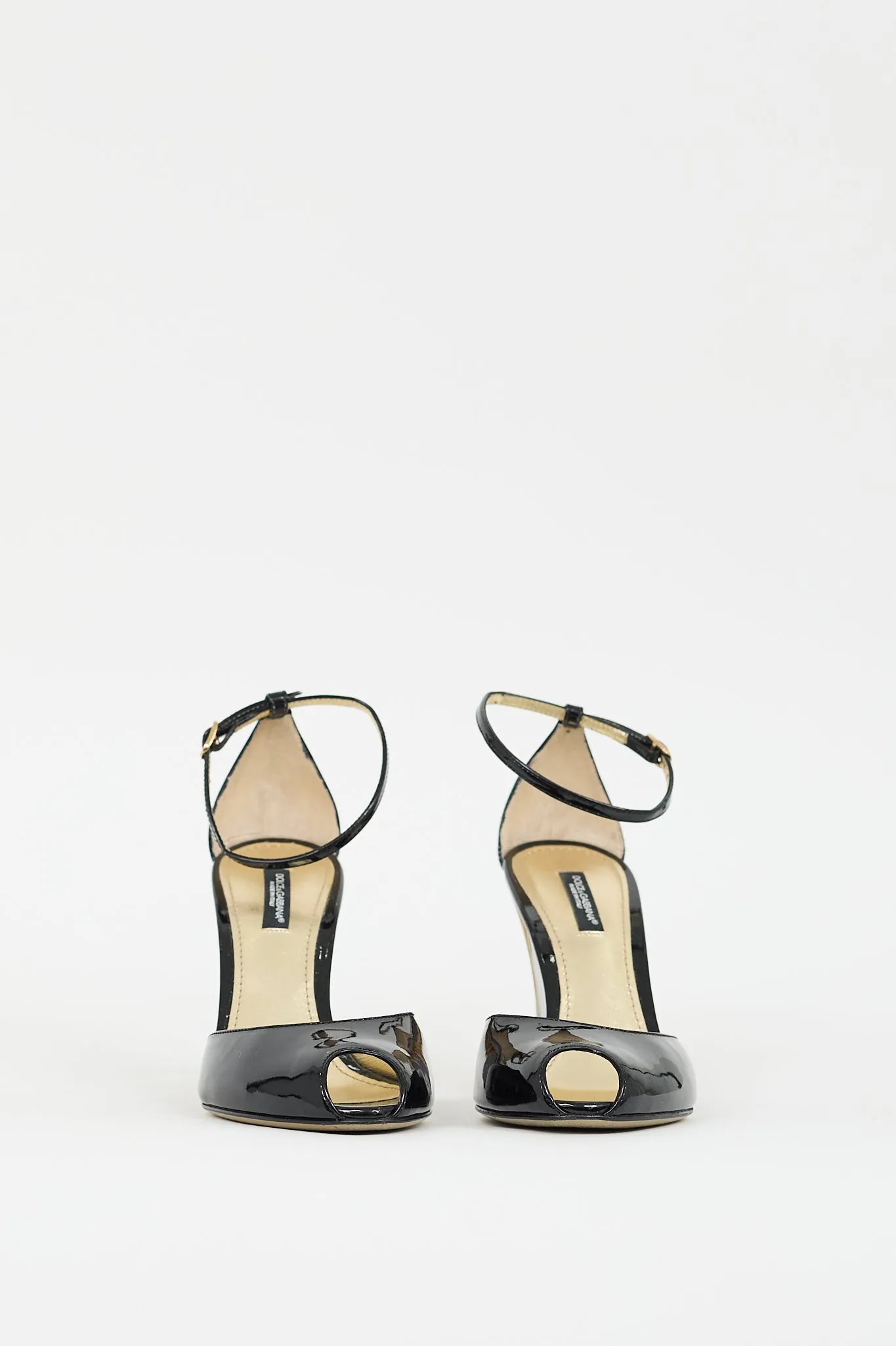 Black Patent Leather D'Orsay Wedge Heel