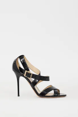 Black Patent Leather Lottie Strappy Heel