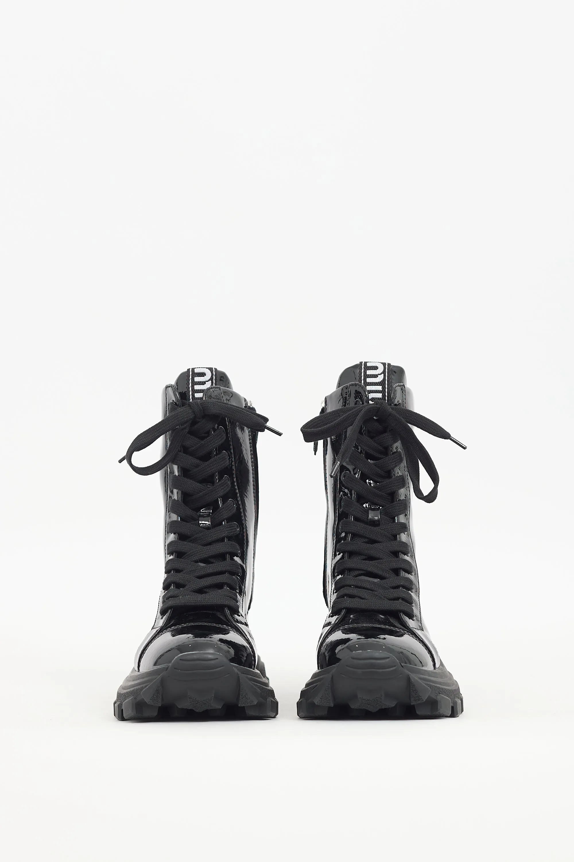 Black Patent Leather Platform Boot