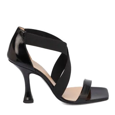 Black Patent Leather Women's Evening Shoes - SCB-A67399