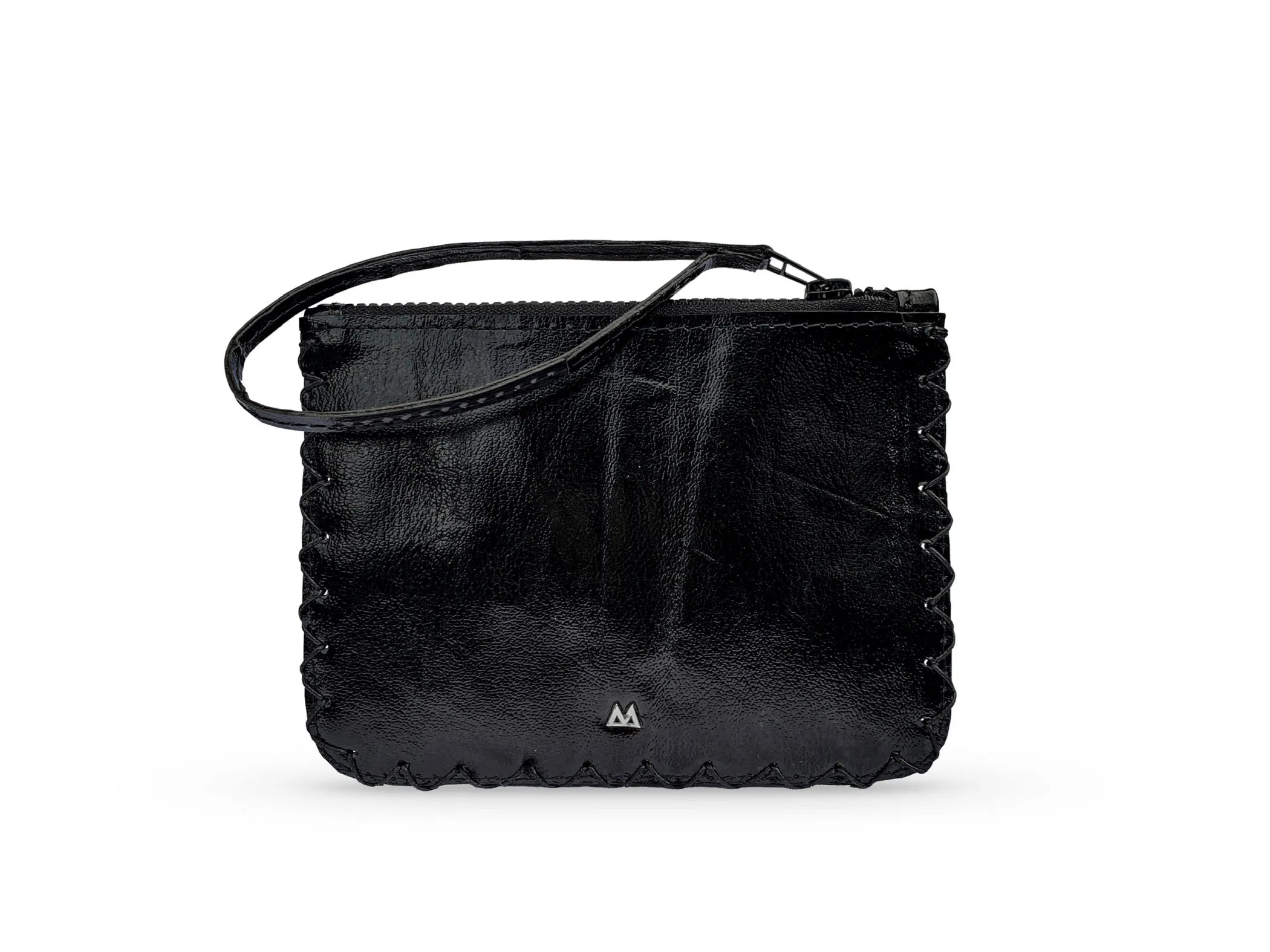 BLACK PATENT VIVIAN FLAT POUCH