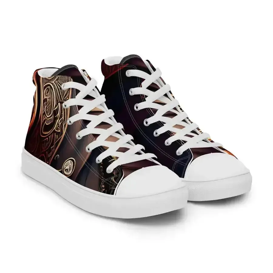 Black pirates men’s high top stylish shoes