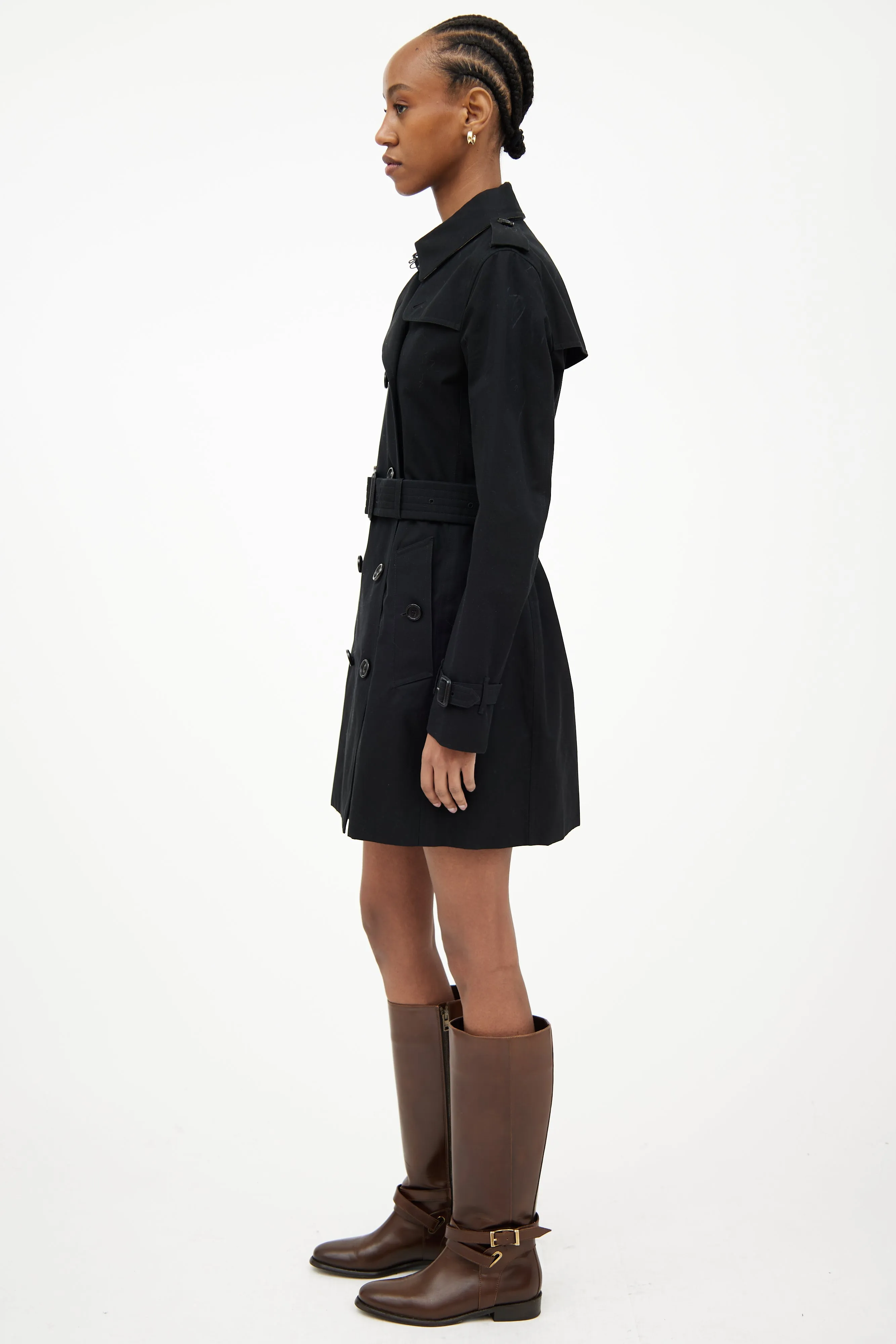 Black Short Trench Coat