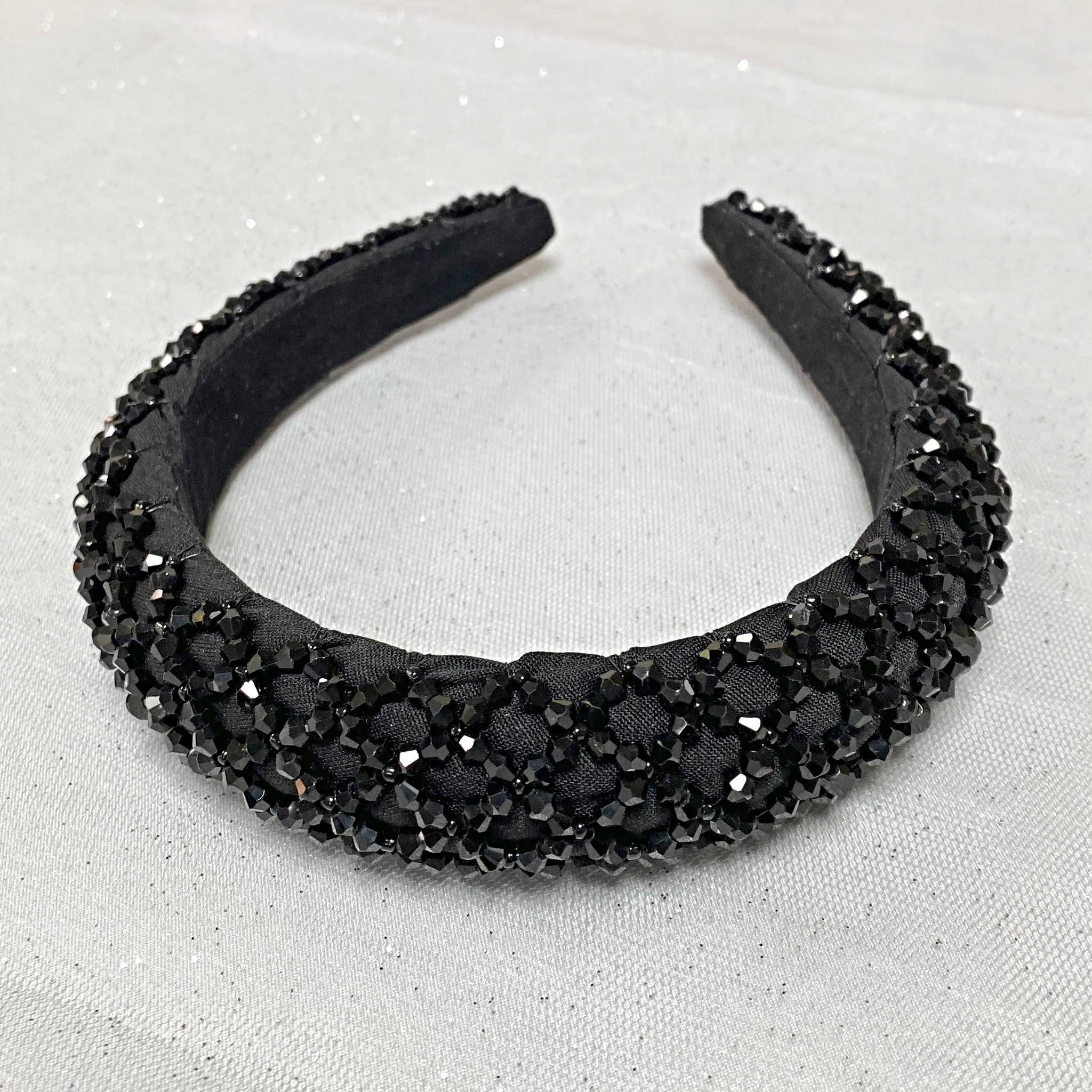 Black Sparkly Headband Beaded Headband