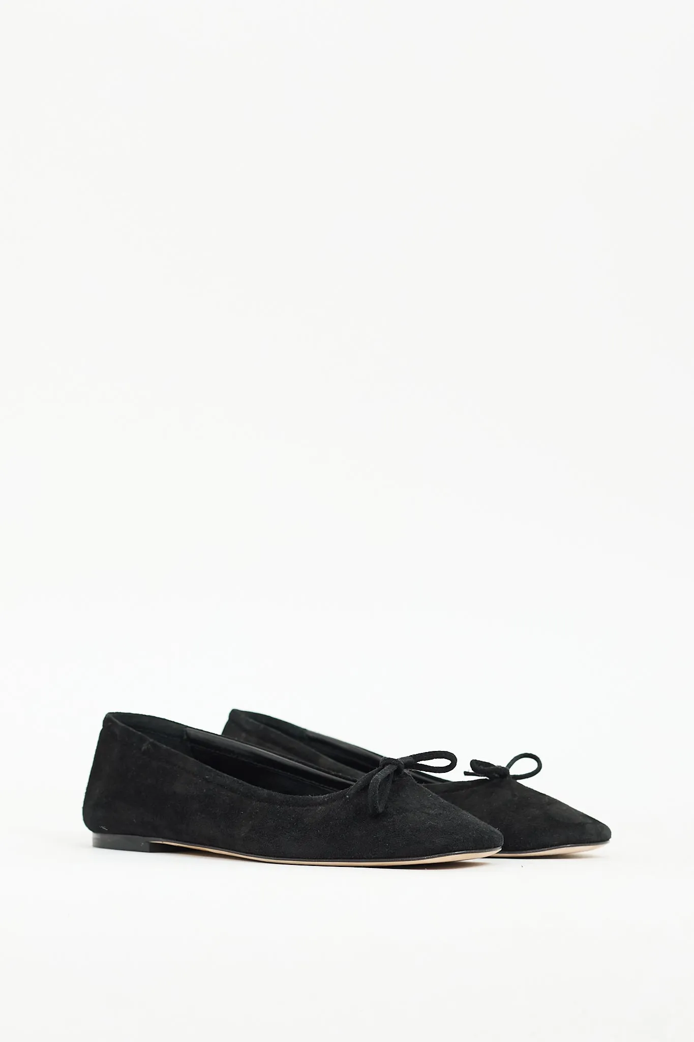 Black Suede Delfina Ballerina Flat