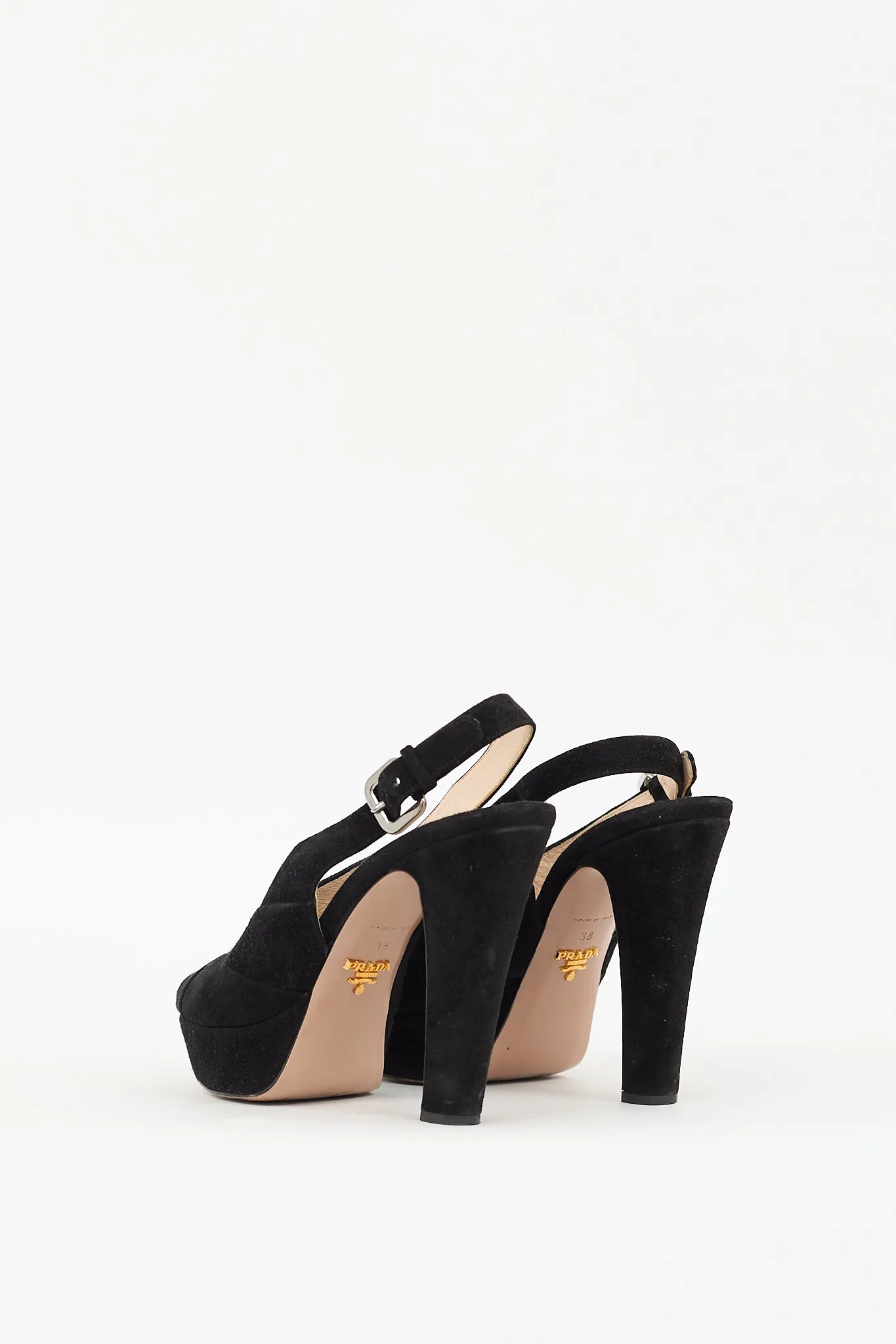 Black Suede Slingback Heel