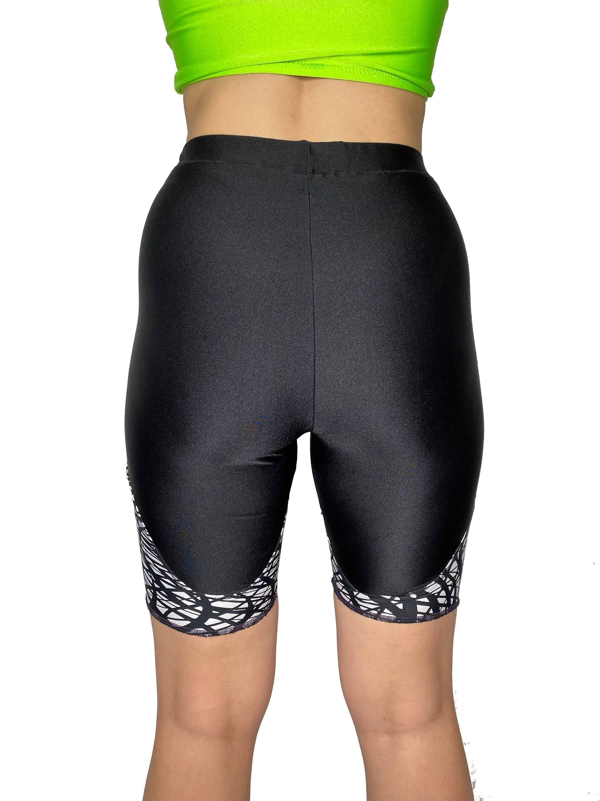 Black Swirl Bike Shorts (Small)