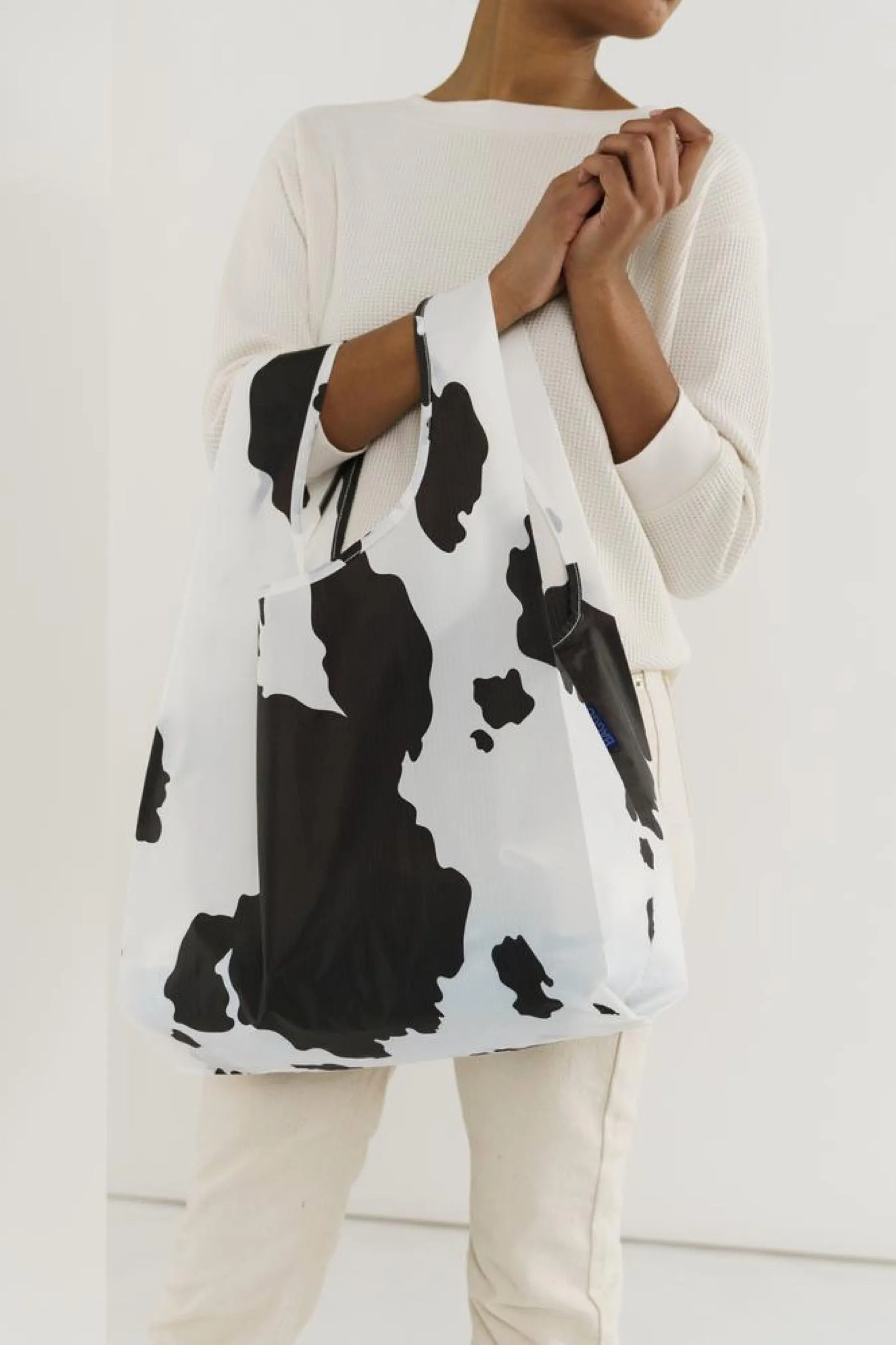 Black   White Cow Baggu