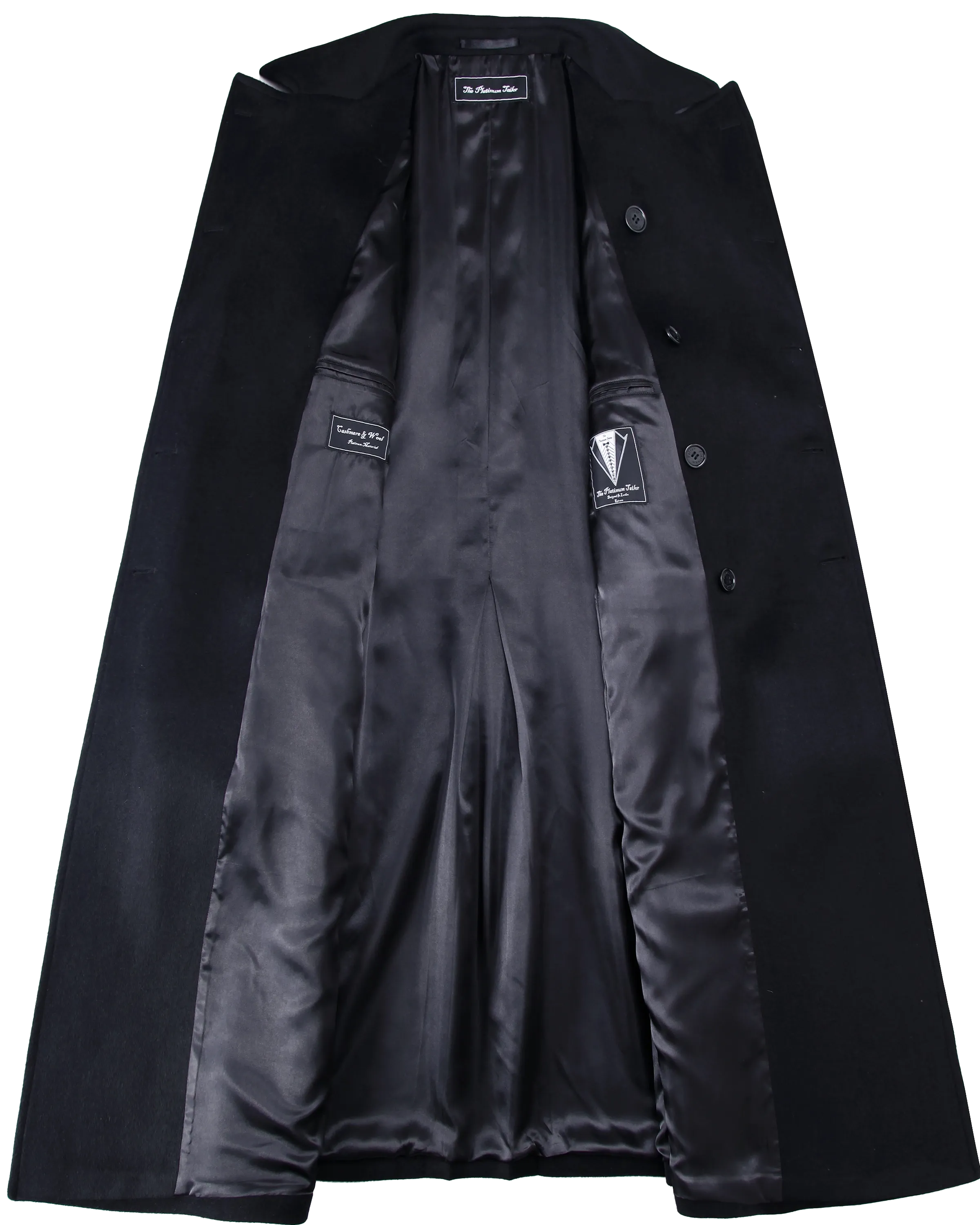 Black Wool Cashmere Greatcoat