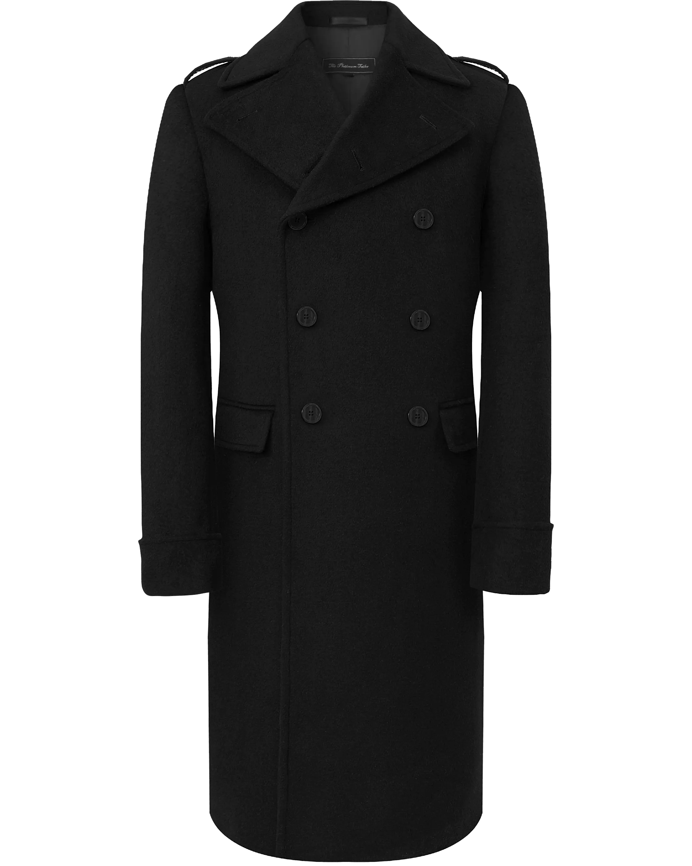 Black Wool Cashmere Greatcoat