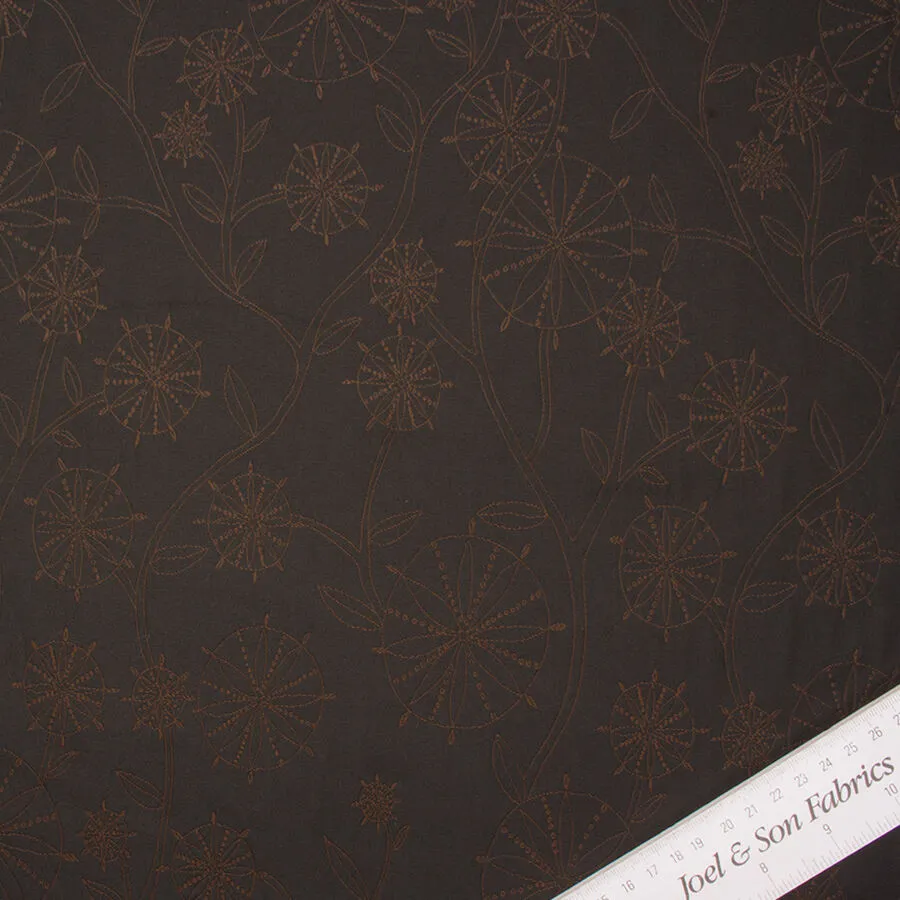 Black/Brown Taffeta Jacquard