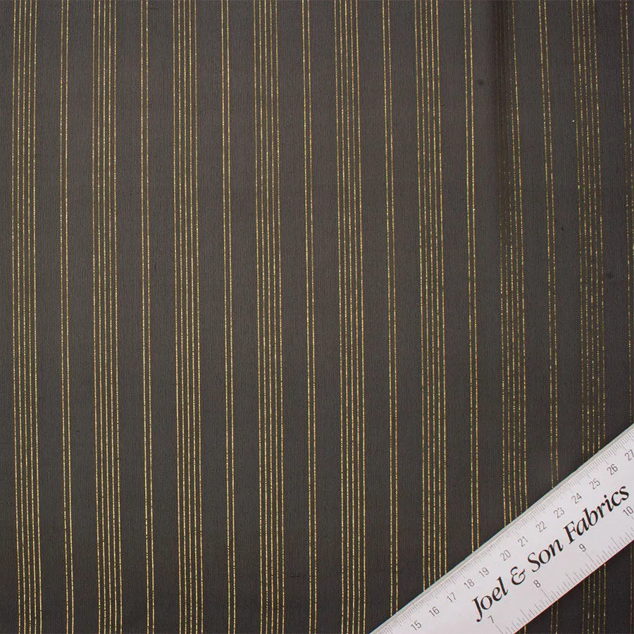 Black/Gold Laminated Silk Georgette (A 3.50m Piece)