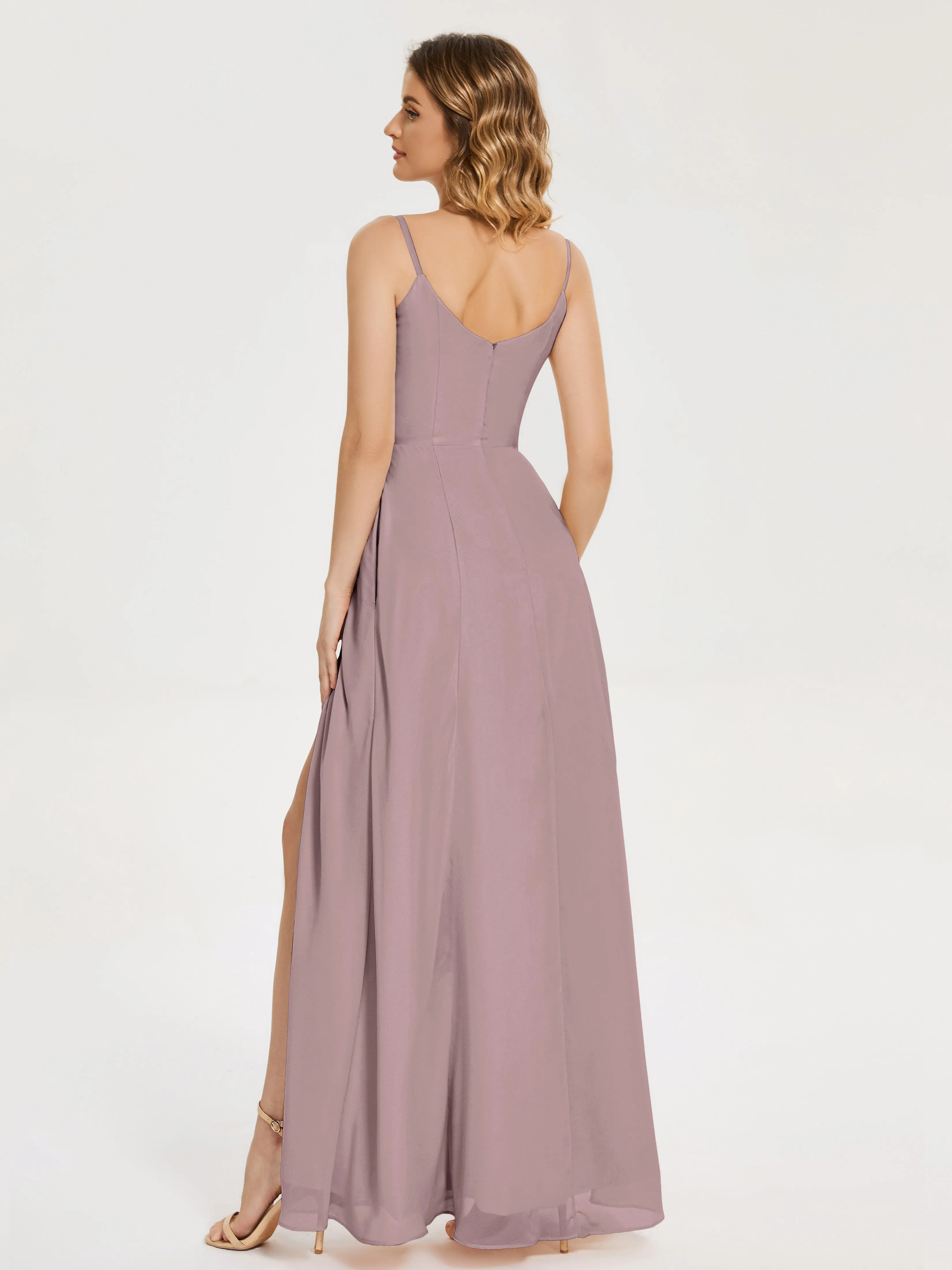 Blake Cowl Split Chiffon Bridesmaid Dresses