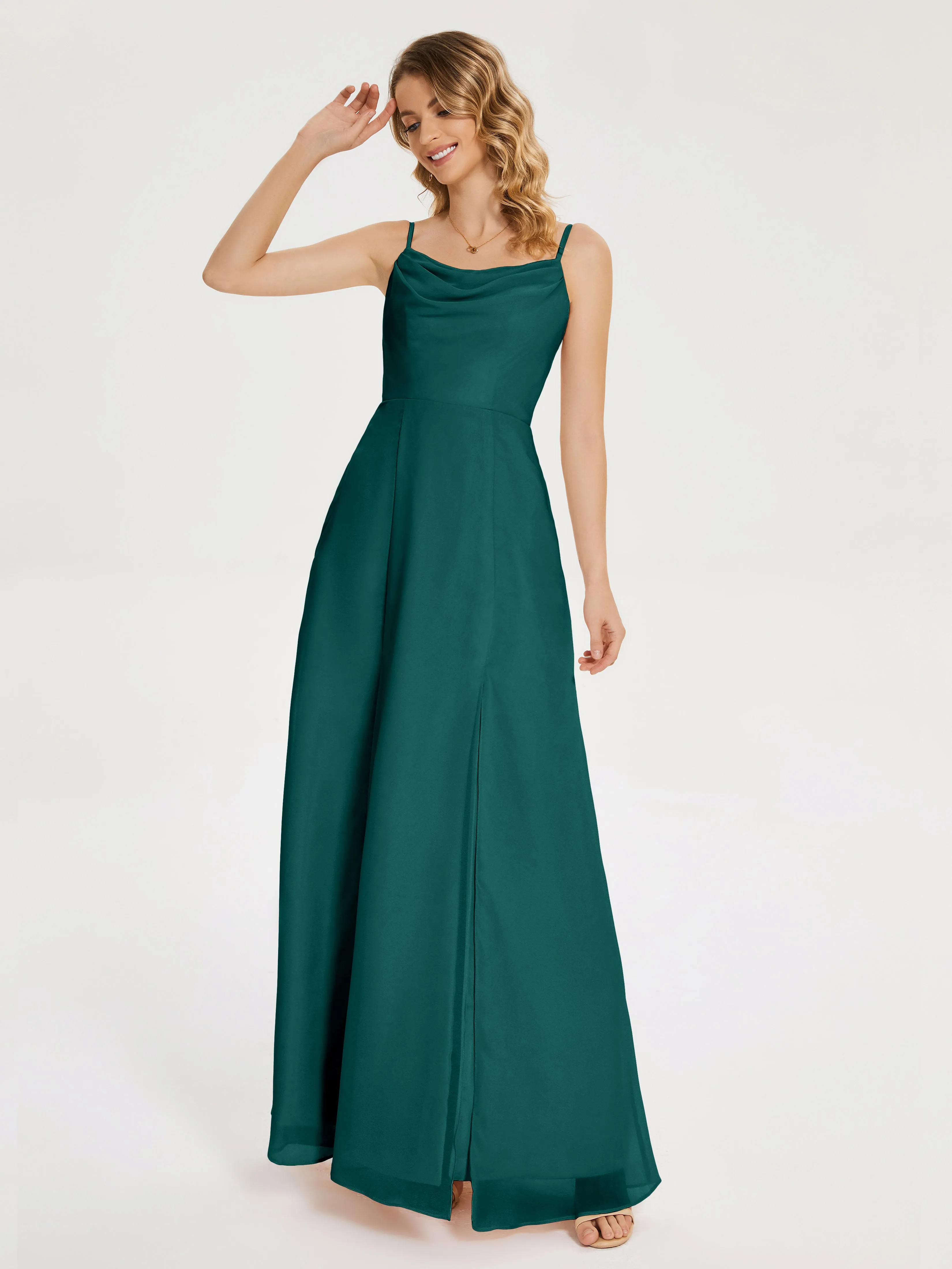 Blake Cowl Split Chiffon Bridesmaid Dresses