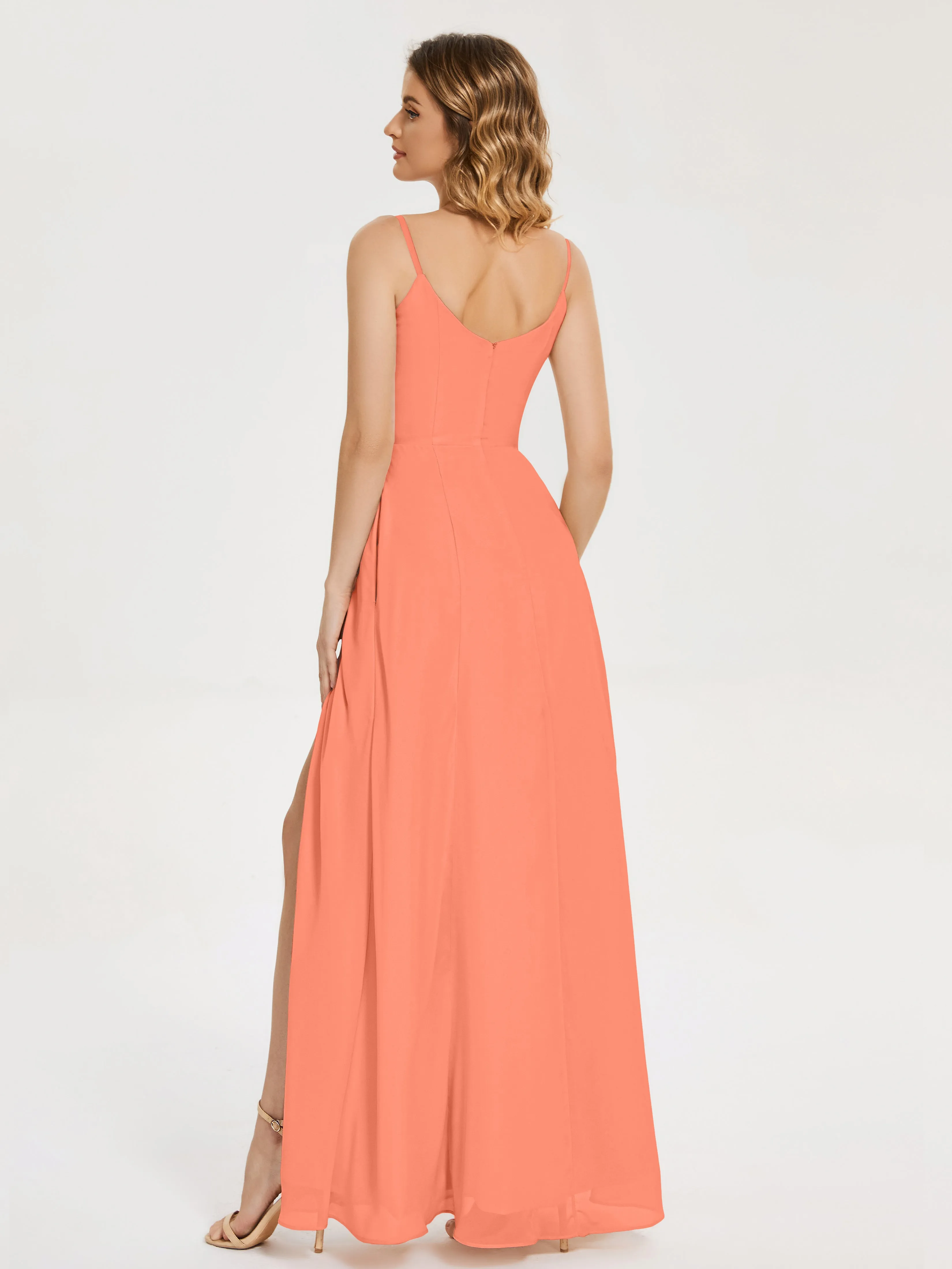 Blake Cowl Split Chiffon Bridesmaid Dresses