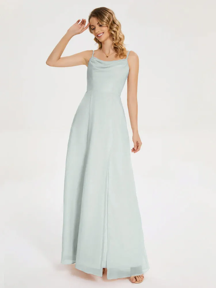 Blake Cowl Split Chiffon Bridesmaid Dresses