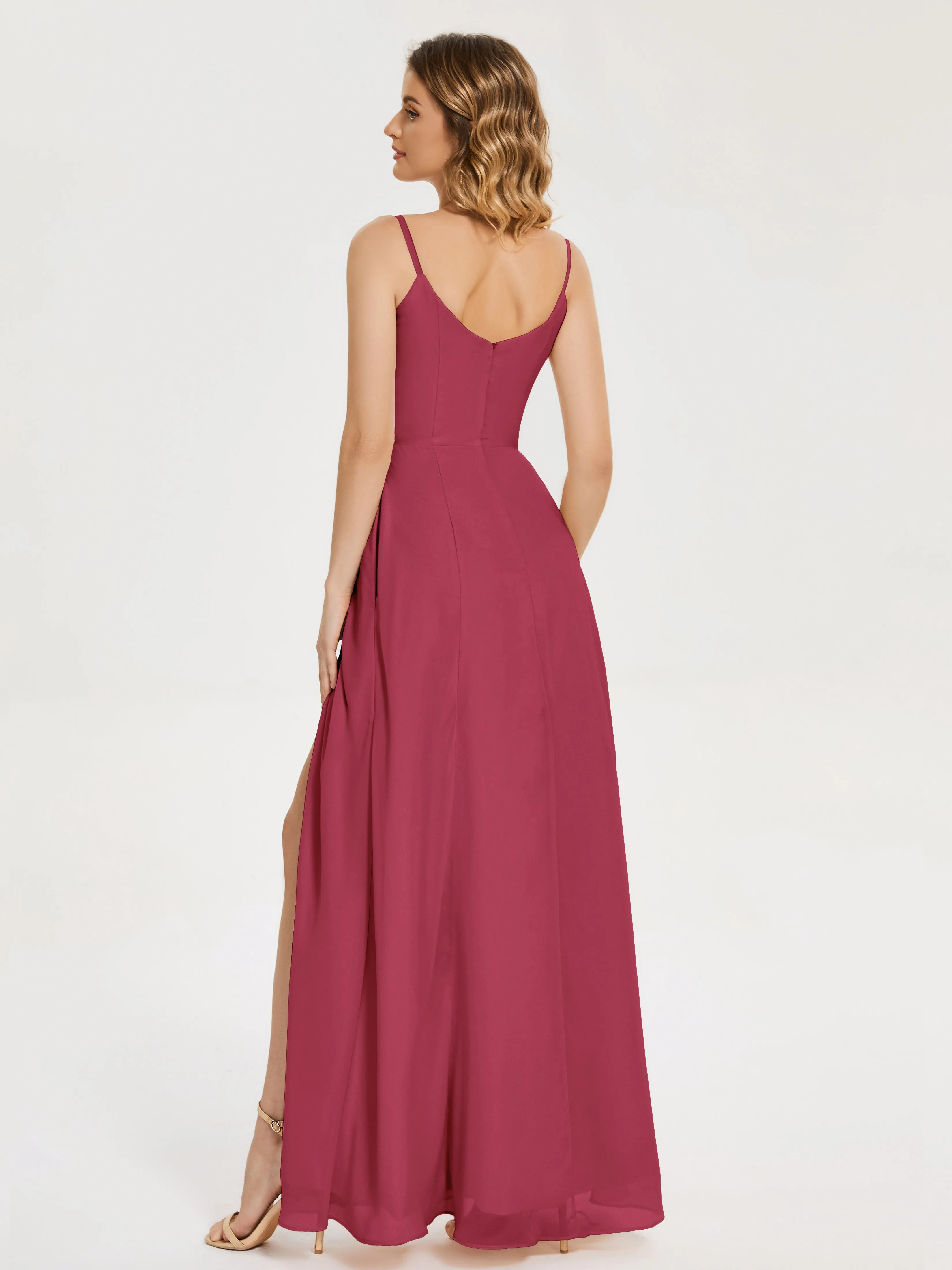 Blake Cowl Split Chiffon Bridesmaid Dresses