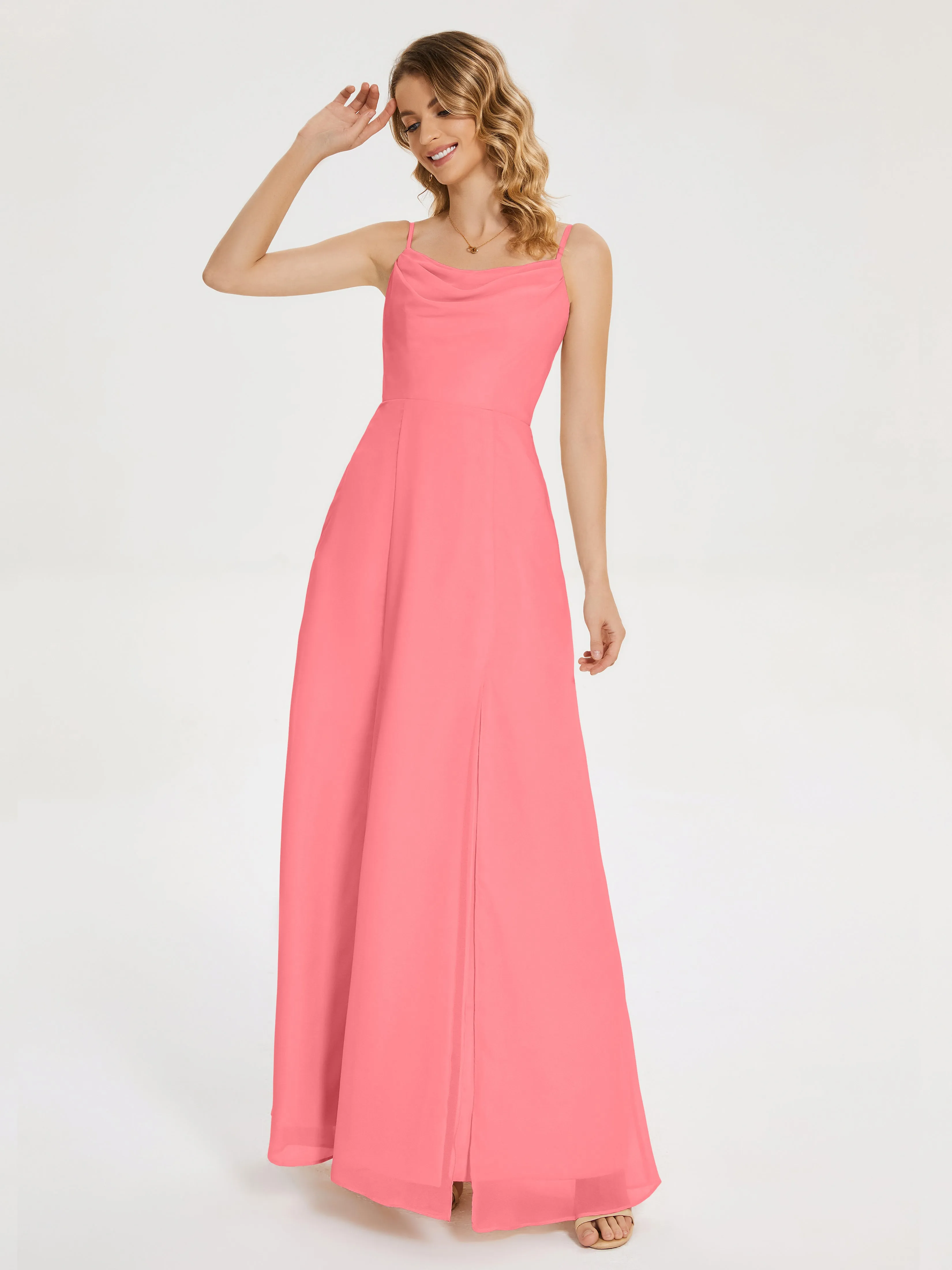 Blake Cowl Split Chiffon Bridesmaid Dresses