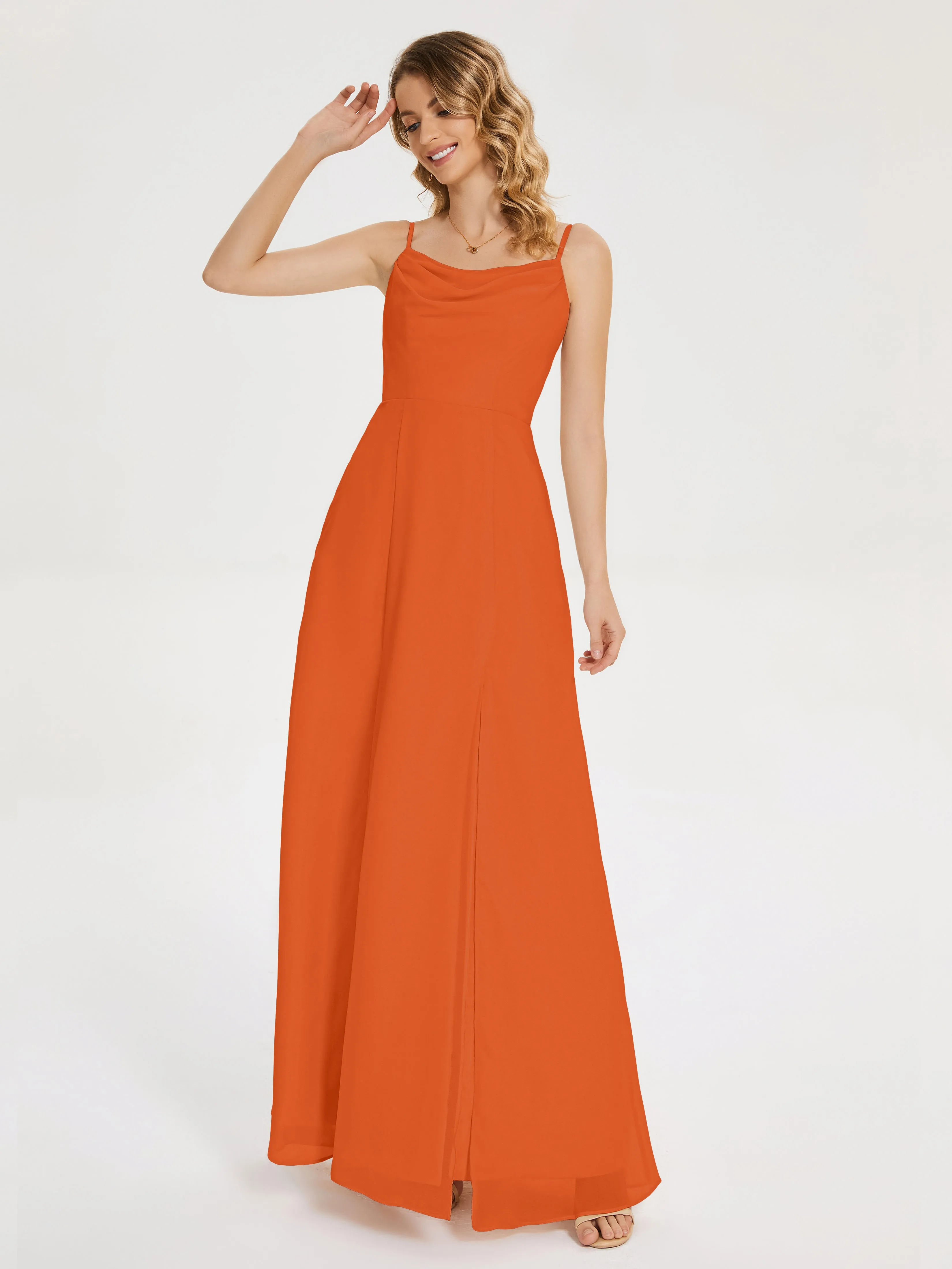 Blake Cowl Split Chiffon Bridesmaid Dresses