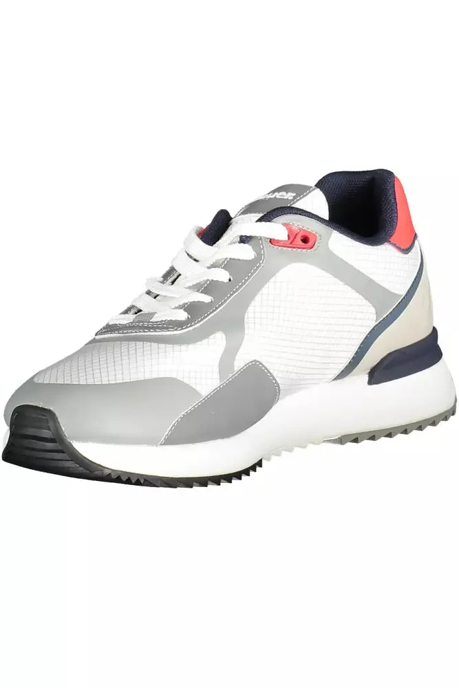 Blauer White Leather Mens Sneaker