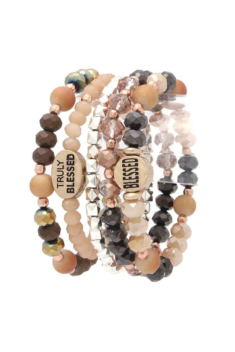 Blessed Beaded Stretch Bracelet