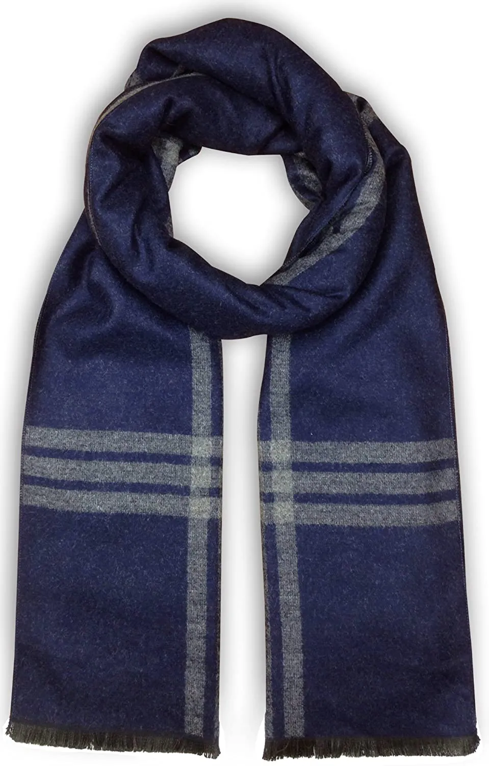 Bleu Nero Luxurious Winter Scarf Premium Cashmere Feel Unique Design Selection