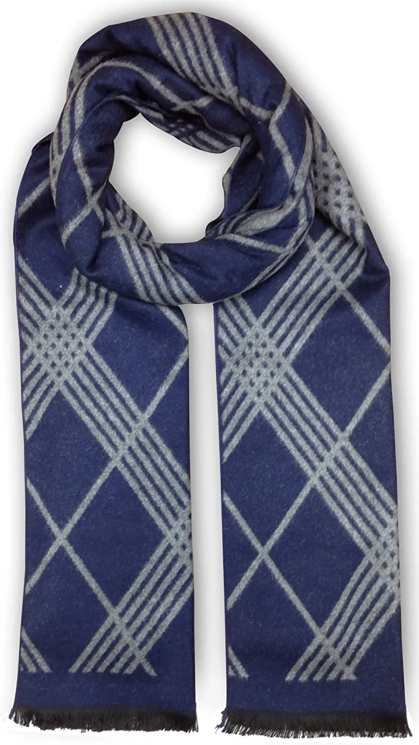 Bleu Nero Luxurious Winter Scarf Premium Cashmere Feel Unique Design Selection