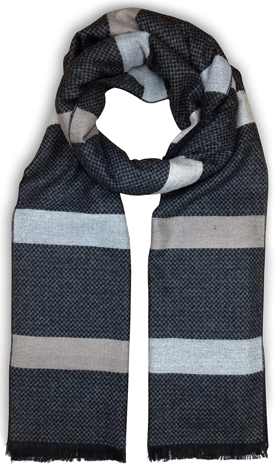 Bleu Nero Luxurious Winter Scarf Premium Cashmere Feel Unique Design Selection