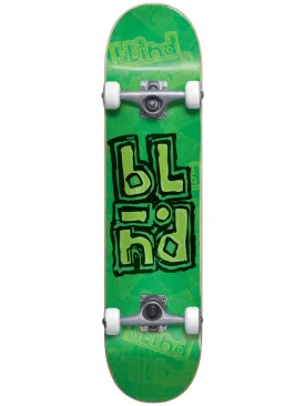 Blind Og Stacked Stamp First Push Green 8" Complete Skateboard