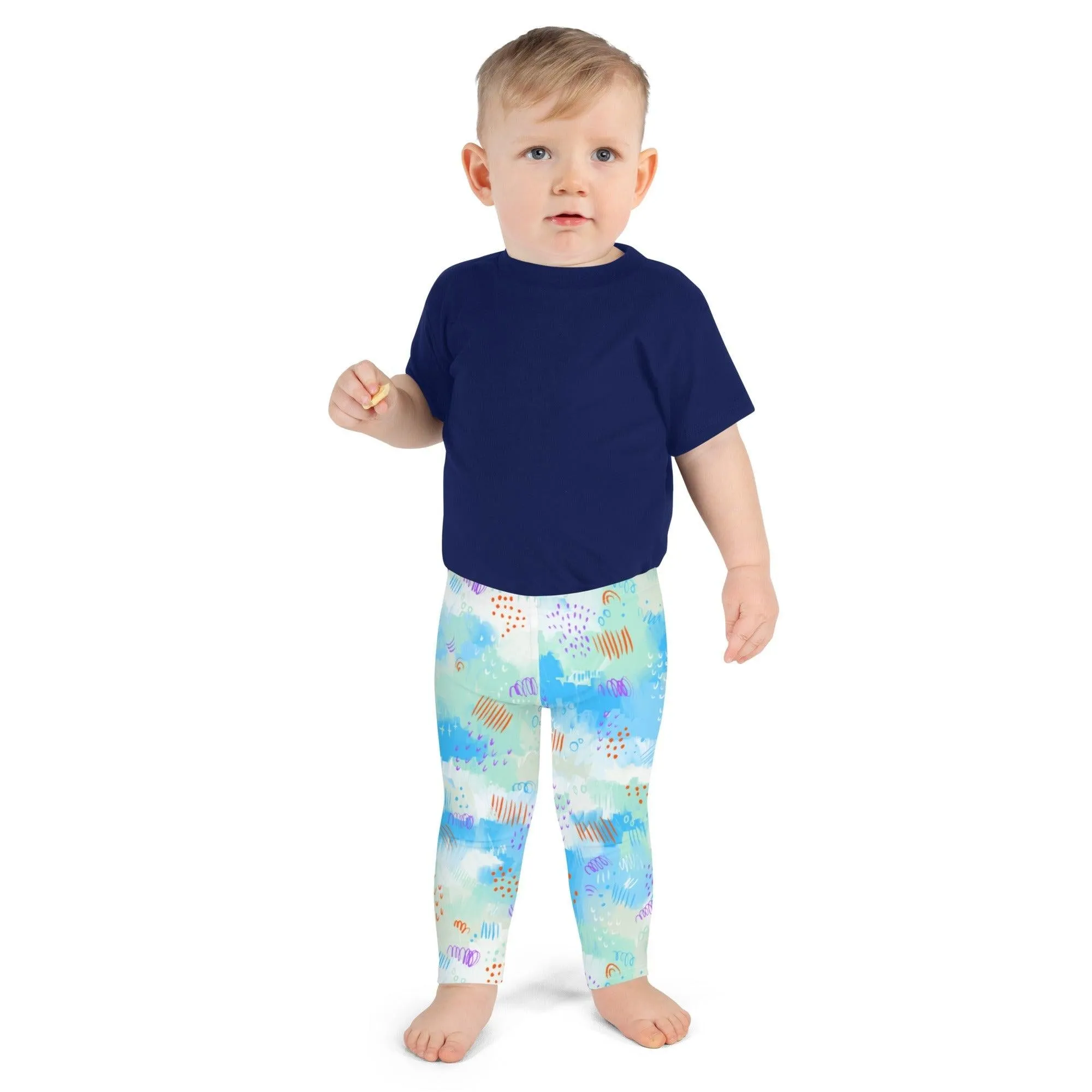 Blue Abstract Art Kid's Leggings