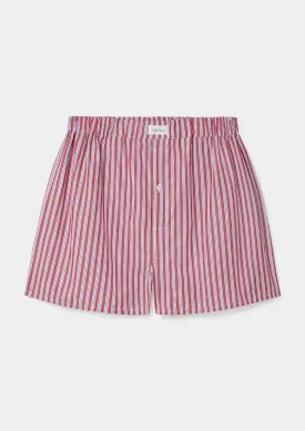 Blue & Red Stripe Boxer Shorts