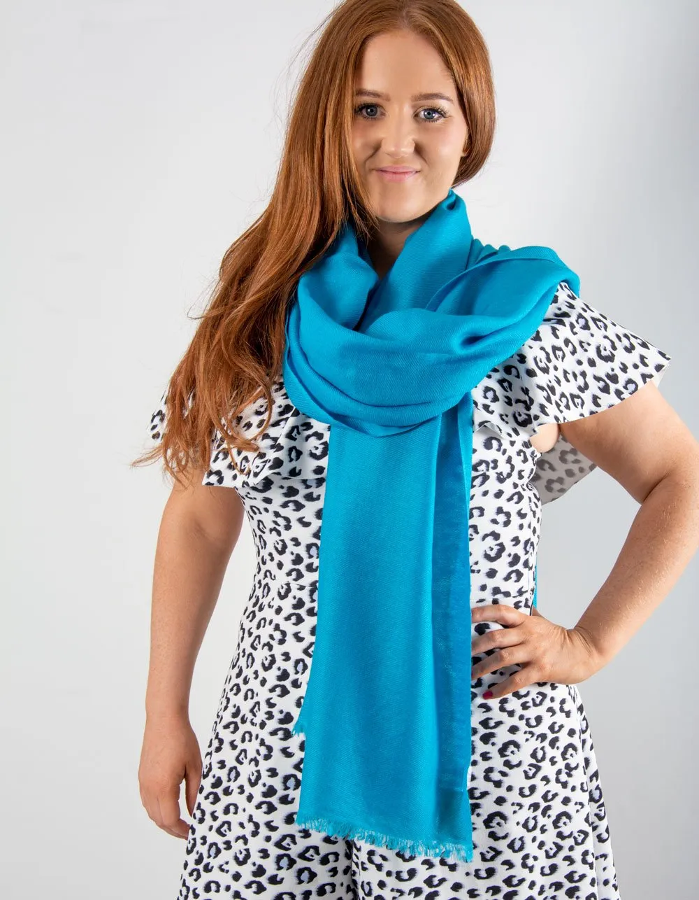 Blue Cashmere Pashmina