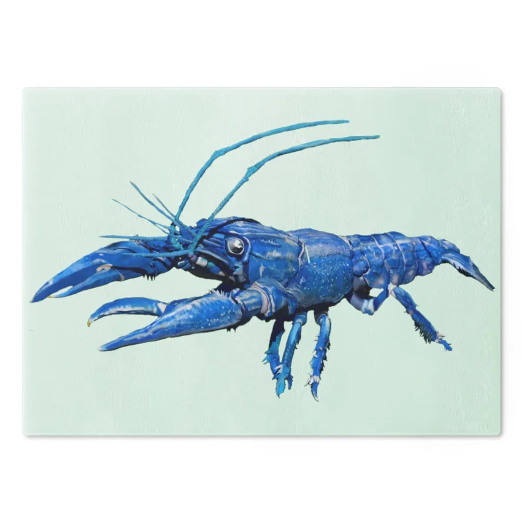 Blue Crawfish Cutting Board