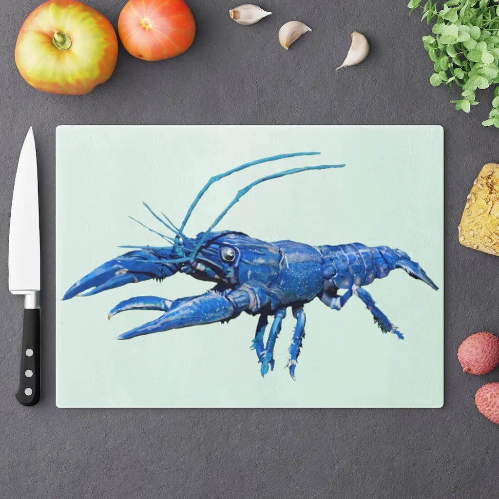 Blue Crawfish Cutting Board