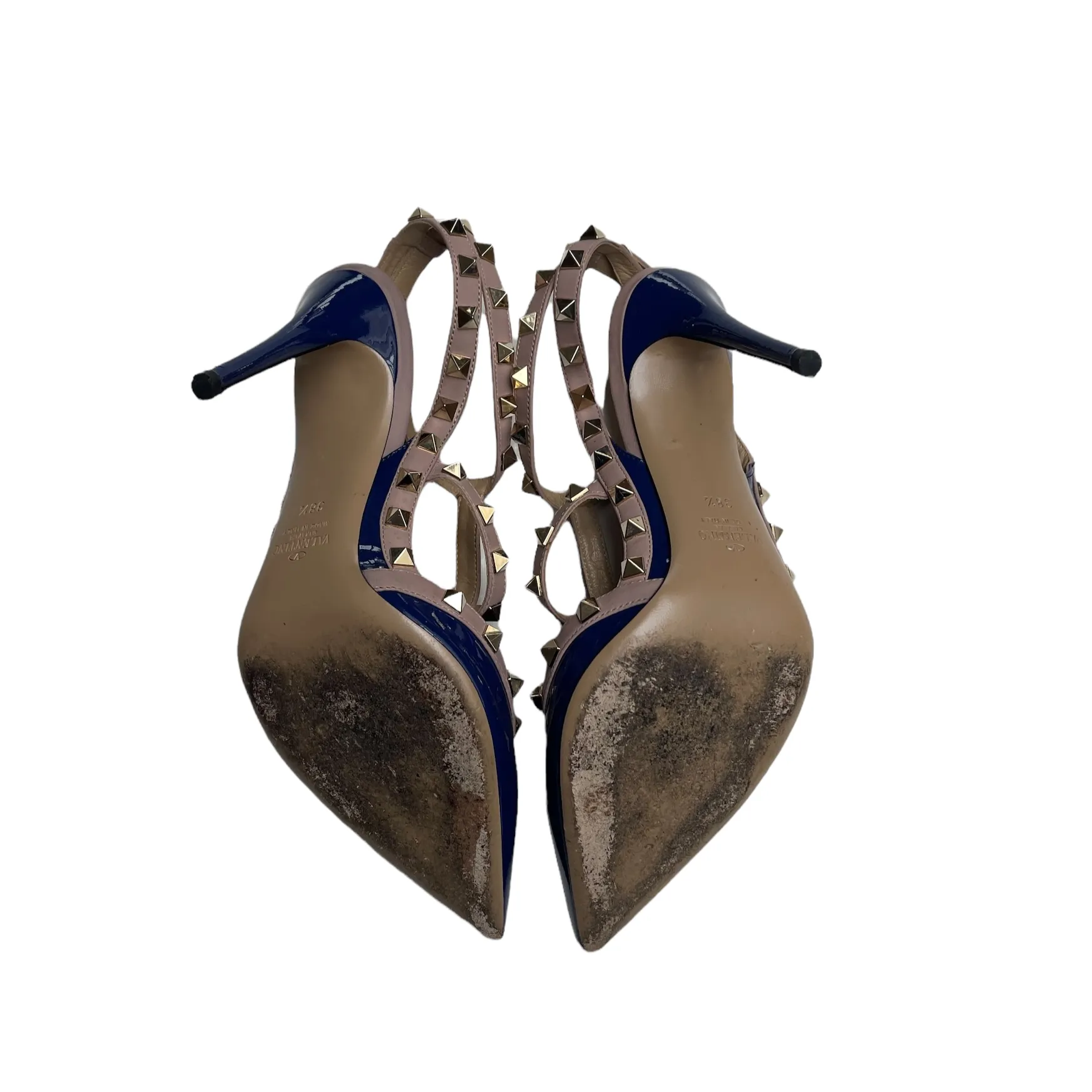 Blue Patent Leather Heels - 8.5