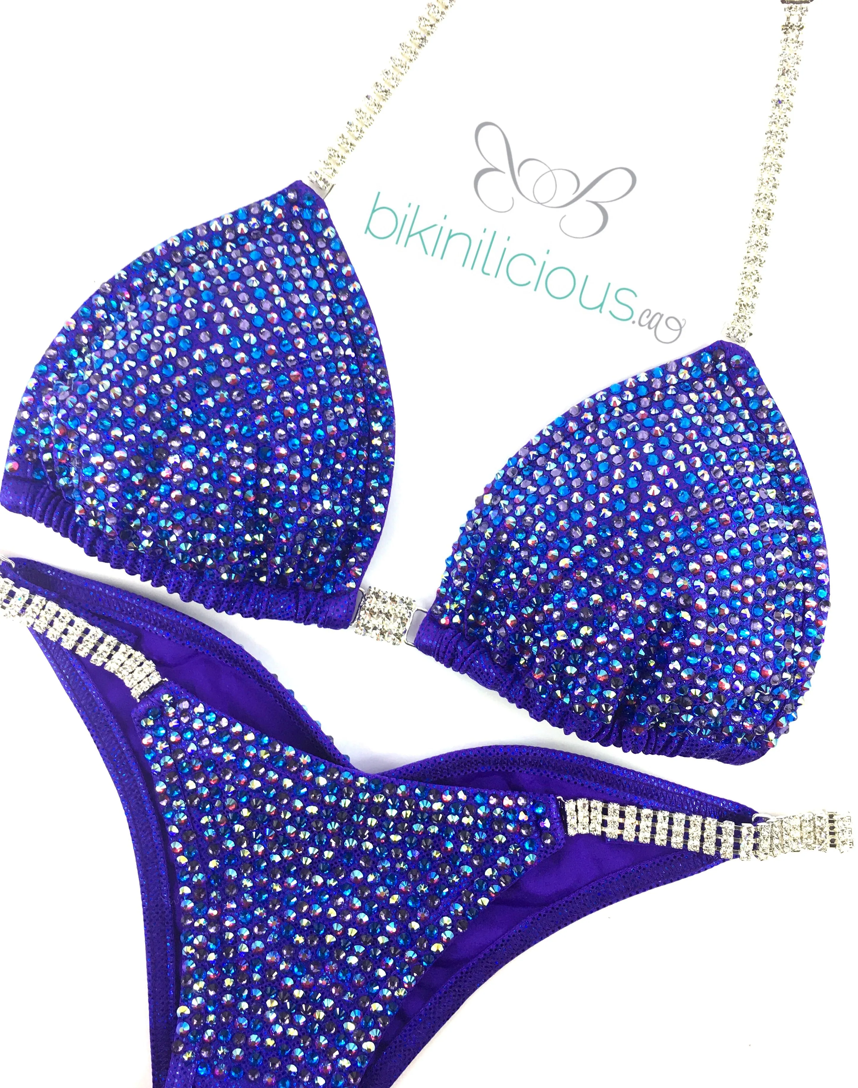 Blue Purple Competition Bikini