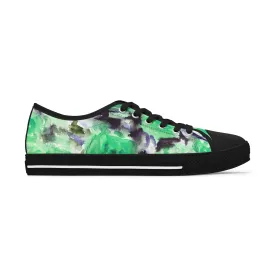 Blue Rose Floral Women's Sneakers, Floral Print Best Women's Low Top Canvas Sneakers (US Size: 5.5-12)